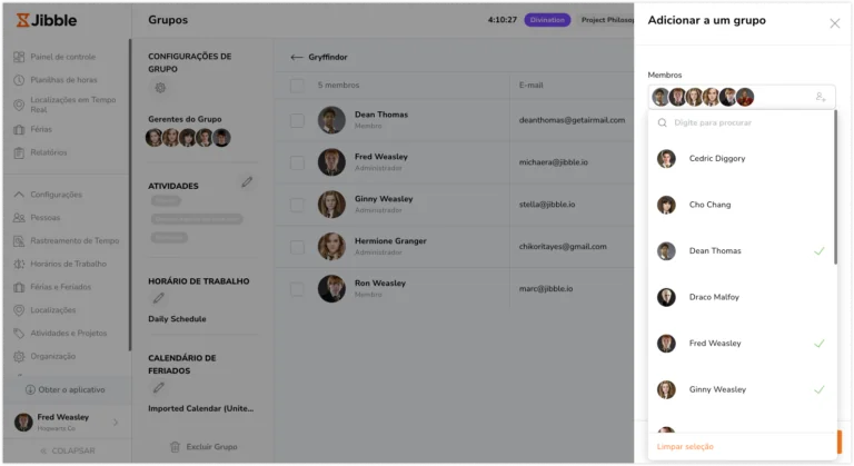 adicionar membros a um grupo existente